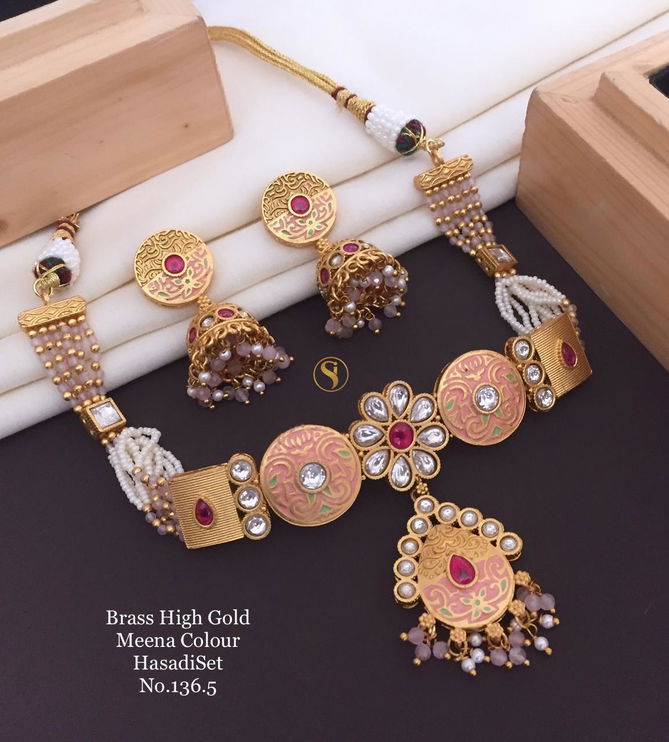 131 BH Designer Brass High Gold Hasadi Set Dokiya Set Wholesale Online
